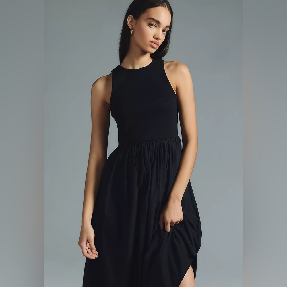 DAILY PRACTICE BY ANTHROPOLOGIE FIRST LIGHT MIDI DRESS